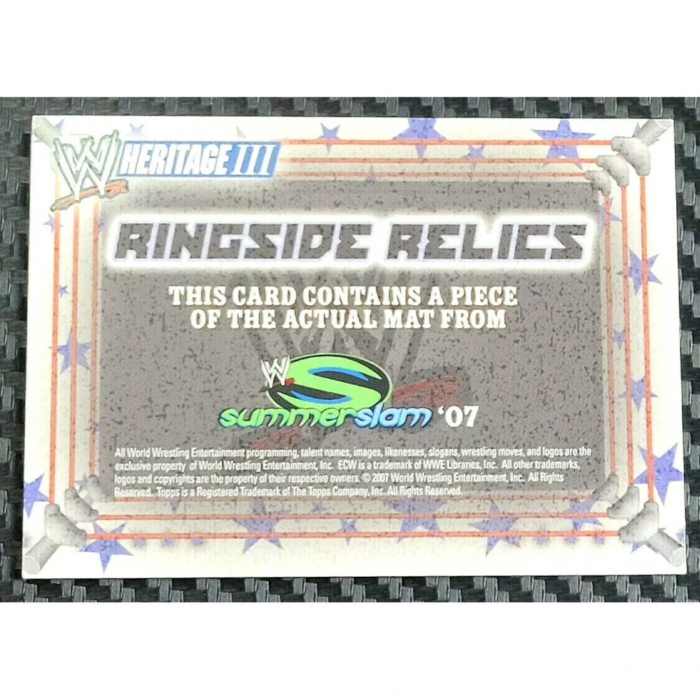 2007 TOPPS WWE HERITAGE - TRIPLE H‎ VS. KING BOOKER - RINGSIDE RELICS EU MAT